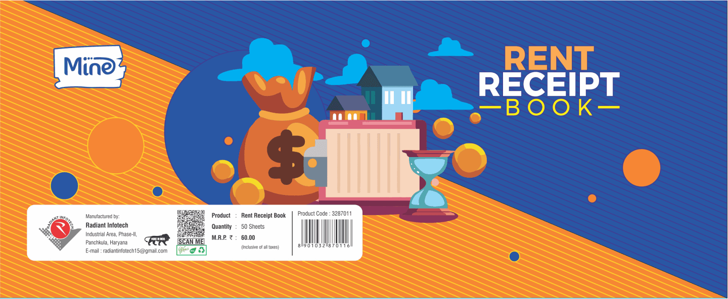 Rent, Cash Receipt & Voucher Book
