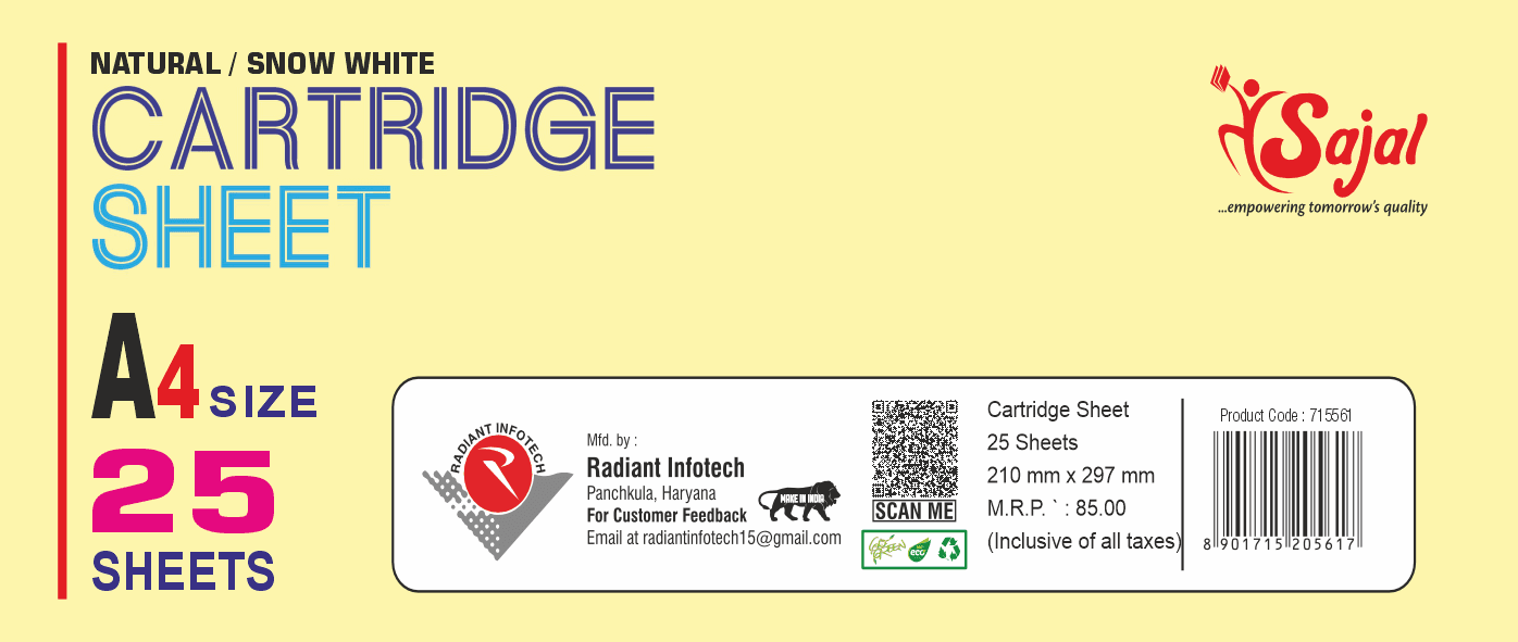 Cartridge Sheet 140 GSM